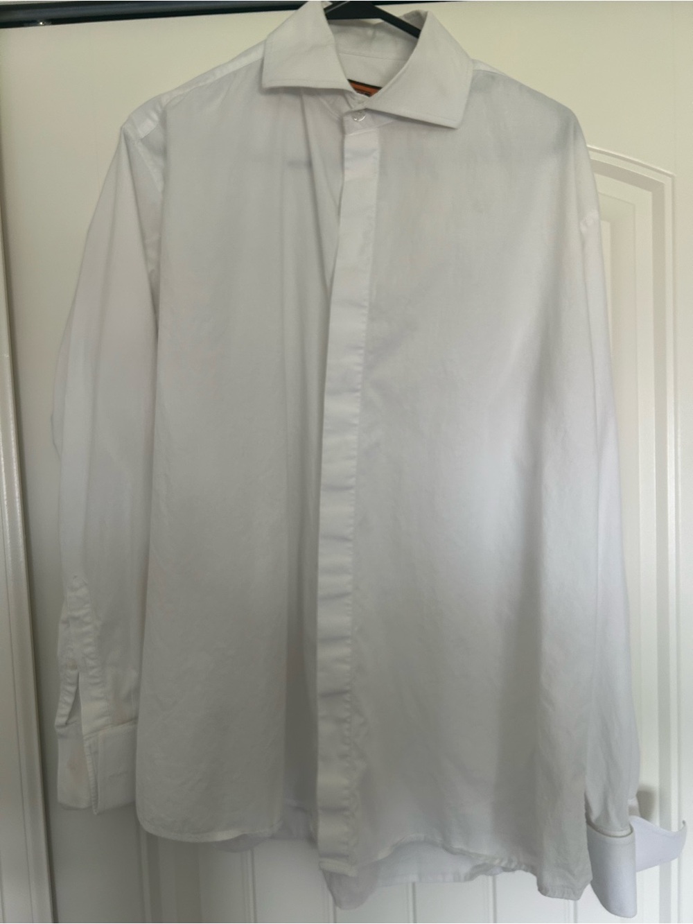 Men's White Dress Shirt - Modern Tailored Collar